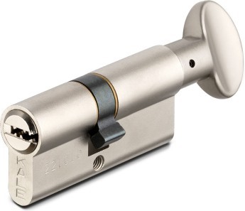 Цилиндровый механизм Kale kilit (Кале килит) с вертушкой 164 SM/70 (30+10+30) mm никель 5 кл.