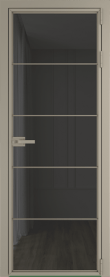 Алюминиевая дверь Profil Doors 5AX Никель матовый Тонированное