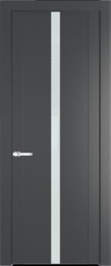 Межкомнатная дверь Profil Doors 1.8 P Lacobel Белый лак Графит (Pantone 425С)