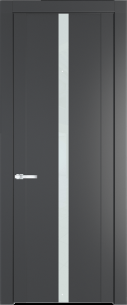 Межкомнатная дверь Profil Doors 1.8 P Lacobel Белый лак Графит (Pantone 425С)