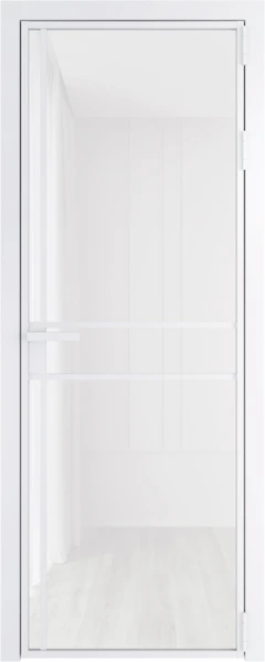 Алюминиевая дверь Profil Doors 9 AG Вайт Белый триплекс