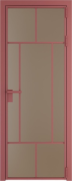 Алюминиевая дверь Profil Doors 10 AG Красный антрацит Монохром капучино