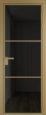 Алюминиевая дверь Profil Doors 13 AG Золото Черное тонированное