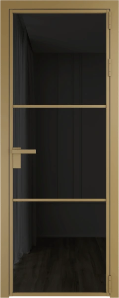 Алюминиевая дверь Profil Doors 13 AG Золото Черное тонированное