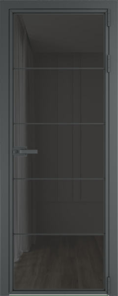 Алюминиевая дверь Profil Doors 5AX Серая ночь Тонированное