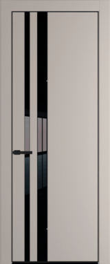 Межкомнатная дверь Profil Doors 20 PA Черный матовый RAL9005 Lacobel Черный лак Сэнд