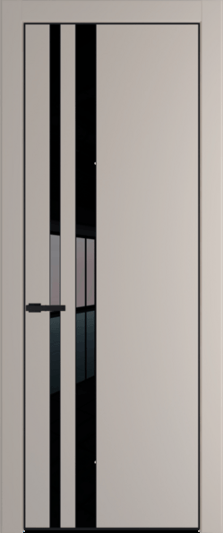 Межкомнатная дверь Profil Doors 20 PA Черный матовый RAL9005 Lacobel Черный лак Сэнд