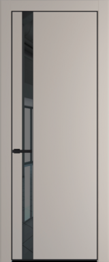 Межкомнатная дверь Profil Doors Orange 18 PE.O Зеркало серое Сэнд Черный матовый RAL9005