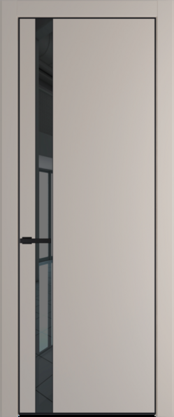 Межкомнатная дверь Profil Doors Orange 18 PE.O Зеркало серое Сэнд Черный матовый RAL9005