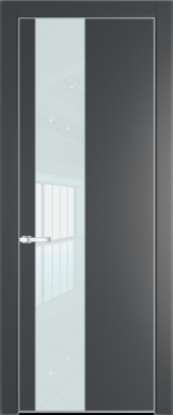 Межкомнатная дверь Profil Doors Orange 19 PE.O Белый лак Графит (Pantone 425С) Серебро