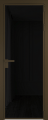 Алюминиевая дверь Profil Doors 1 AG Деорэ Черный триплекс