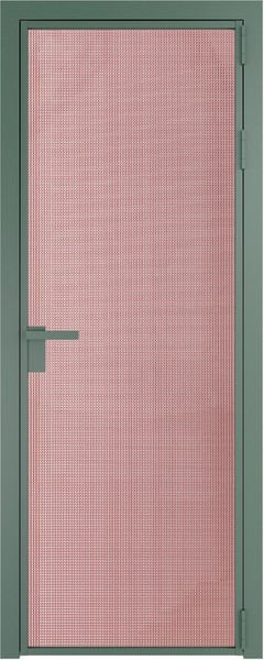 Алюминиевая дверь Profil Doors 1 AG Зеленый воск Кризет Розовый