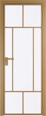 Алюминиевая дверь Profil Doors 10 AG Золото Монохром белый просветленный
