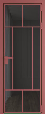 Алюминиевая дверь Profil Doors 10 AG Красный антрацит Тонированное