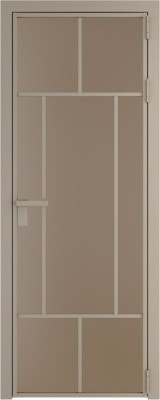 Алюминиевая дверь Profil Doors 10 AG Никель матовый Монохром капучино