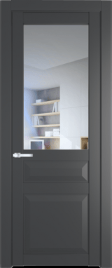 Межкомнатная дверь Profil Doors 1.5.3 PD Прозрачное Графит (Pantone 425С)