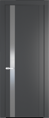 Межкомнатная дверь Profil Doors 1.2 P Монохром серебро (серебро матлак) Графит (Pantone 425С)