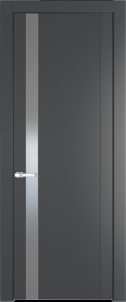 Межкомнатная дверь Profil Doors 1.2 P Монохром серебро (серебро матлак) Графит (Pantone 425С)