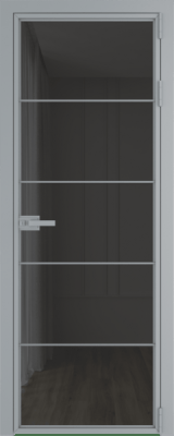 Алюминиевая дверь Profil Doors 5AX Серебро Тонированное