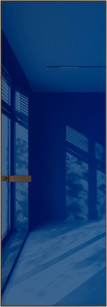 Алюминиевая дверь Profil Doors 1AGN ГЛЯНЕЦ Деорэ Синий лак