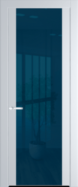 Межкомнатная дверь Profil Doors 1.7 P Зеркало синее Вайт (RAL 110 96 02)
