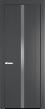 Межкомнатная дверь Profil Doors 1.8 P Lacobel Серебряный лак Графит (Pantone 425С)