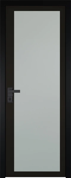 Алюминиевая дверь Profil Doors 2 AGK Планибель графит, серый прокрас Чёрный