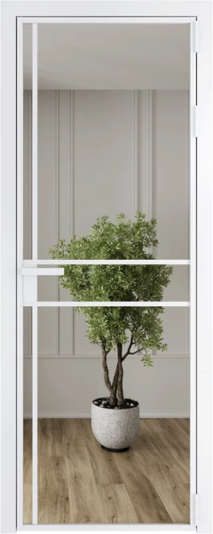 Алюминиевая дверь Profil Doors 9 AG Вайт Зеркало