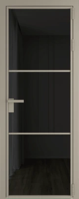 Алюминиевая дверь Profil Doors 13 AG Никель матовый Черное тонированное