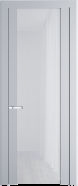 Межкомнатная дверь Profil Doors 1.13 P Белый триплекс Лайт Грей (RAL 870-01)
