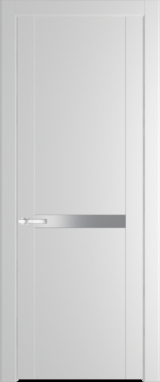 Межкомнатная дверь Profil Doors 1.4 P Монохром серебро (серебро матлак) Крем Вайт (RAL 120-02)