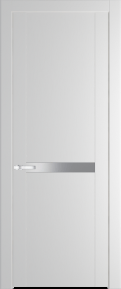 Межкомнатная дверь Profil Doors 1.4 P Монохром серебро (серебро матлак) Крем Вайт (RAL 120-02)