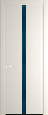 Межкомнатная дверь Profil Doors 1.8 P Зеркало синее Перламутр белый