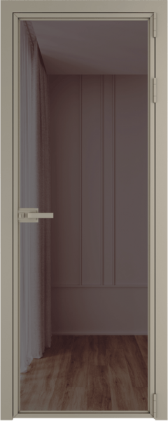 Алюминиевая дверь Profil Doors Orange 1AX.O Золотистая бронза Никель матовый