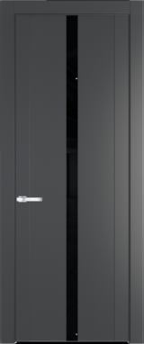 Межкомнатная дверь Profil Doors 1.8 P Lacobel Черный лак Графит (Pantone 425С)