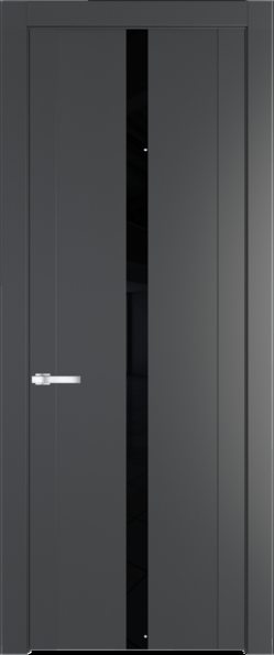 Межкомнатная дверь Profil Doors 1.8 P Lacobel Черный лак Графит (Pantone 425С)