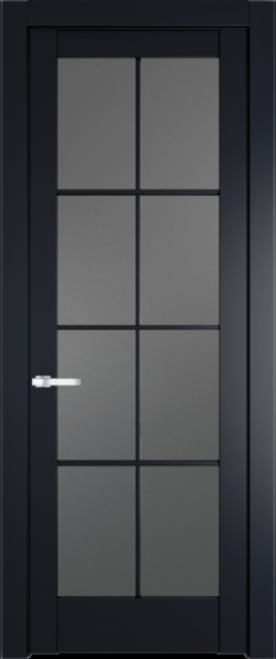 Межкомнатная дверь Profil Doors 4.1.2 (p.8) Нэви Блу (RAL 7016) Графит