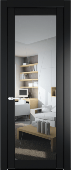 Межкомнатная дверь Profil Doors 1.1.2 PM Прозрачное Блэк