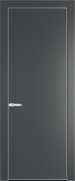 Межкомнатная дверь Profil Doors Orange 1 PE.O Графит (Pantone 425С) Серебро