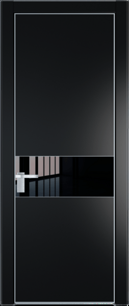 Межкомнатная дверь Profil Doors 17 PA Серебро Lacobel Черный лак Блэк