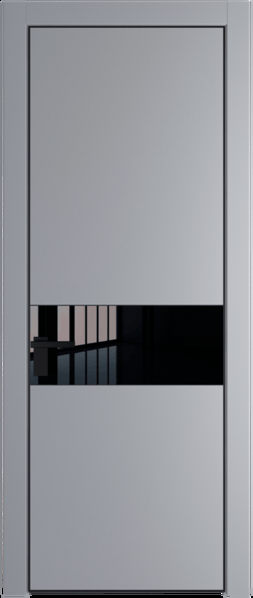 Межкомнатная дверь Profil Doors 17 PA Черный матовый Зеркало Bronza Смоки (RAL 870-02)