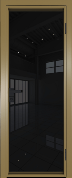 Алюминиевая дверь Profil Doors 1 AG Золото Черный триплекс