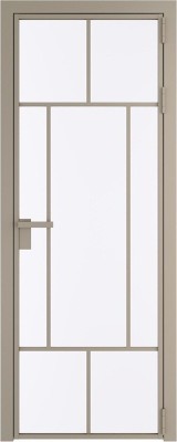 Алюминиевая дверь Profil Doors 10 AG Никель матовый Монохром белый просветленный