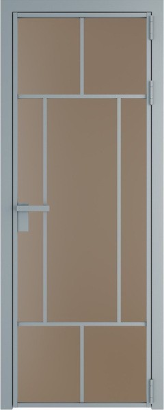 Алюминиевая дверь Profil Doors 10 AG Серебро Монохром капучино