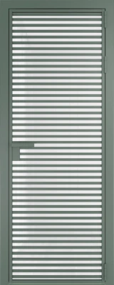 Алюминиевая дверь Profil Doors 12 AG Зеленый воск Белый триплекс
