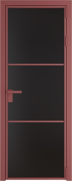Алюминиевая дверь Profil Doors 13 AG Красный антрацит Монохром черный