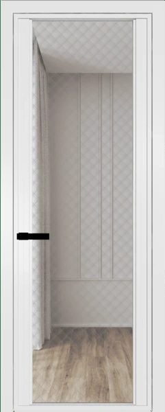 Алюминиевая дверь Profil Doors 2AGP Вайт Ромб серебро