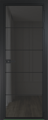 Алюминиевая дверь Profil Doors 5AX Черный матовый RAL9005 Тонированное