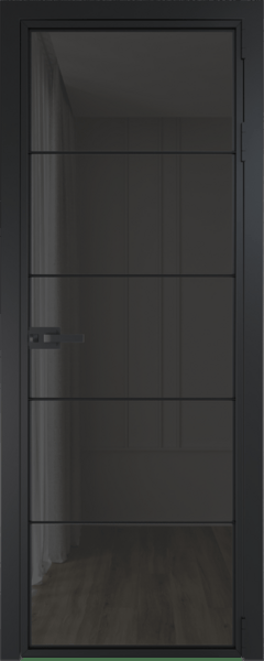 Алюминиевая дверь Profil Doors 5AX Черный матовый RAL9005 Тонированное