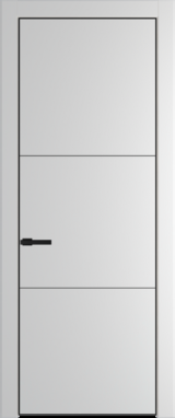 Межкомнатная дверь Profil Doors 13 PE Крем Вайт (RAL 120-02) Черный матовый RAL9005